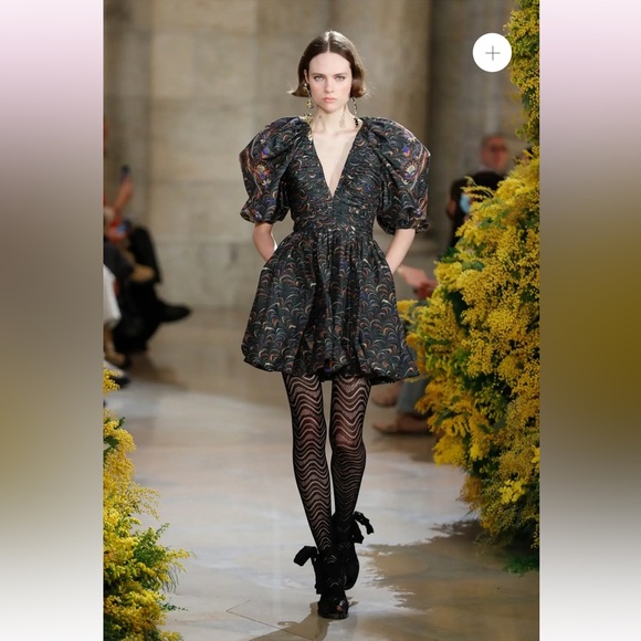 ULLA JOHNSON Gwen printed ruched taffeta mini dress - Picture 7 of 10